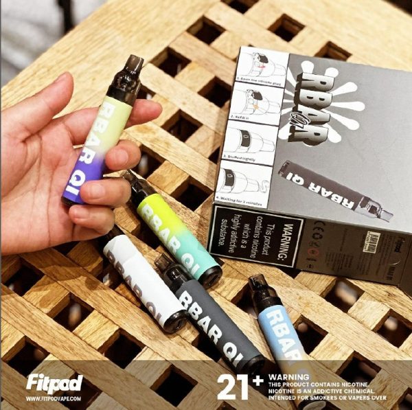 【一次性/拋棄式】Fitpod RBAR Q1 可重複注油一次性小煙 可重複填充6-10次 手感漆面 600mah