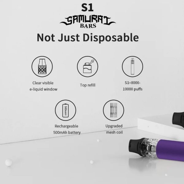 【一次性】S1 DISPOSABLE BARS 將軍一次主機 8000口 重複注油